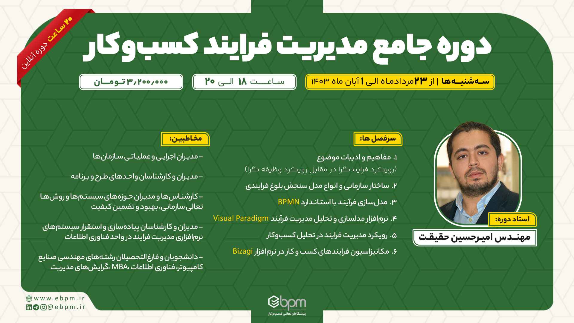 تصویر شاخص دوره آموزش جامع مدیریت فرایند کسب و کار