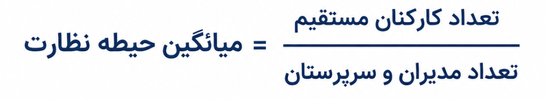 فرمول میانگین حیطه نظارت